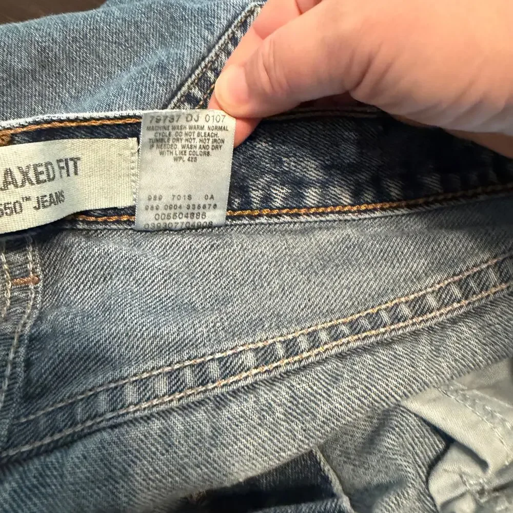 levis 36x32 Cotton 2007 vintage relaxed 550 jeans mens size 36
